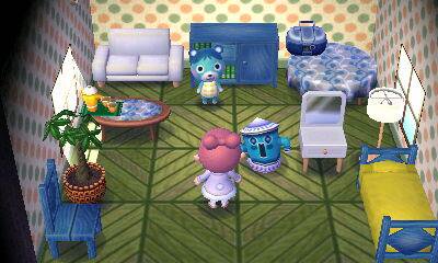 Animal Crossing: New Leaf Bluebear Interior