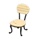 silla de madera natural