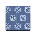 파란 꽃무늬 마룻바닥
