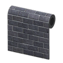 black-brick wall