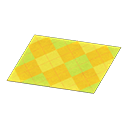 黃色菱格紋地毯