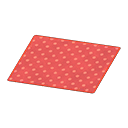 alfombra topos pastel roja