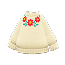 свитер с цветами
