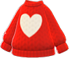 свитер с сердечком