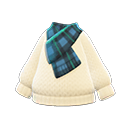 pull avec écharpe écossaise
