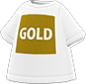 T-shirt met goudprint