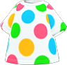 camiseta topos multicolor