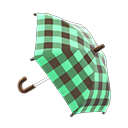 groen-zwartgeruite paraplu