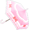 粉红色洛丽塔雨伞