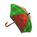 tartan-check umbrella