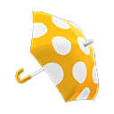 노란 물방울 우산