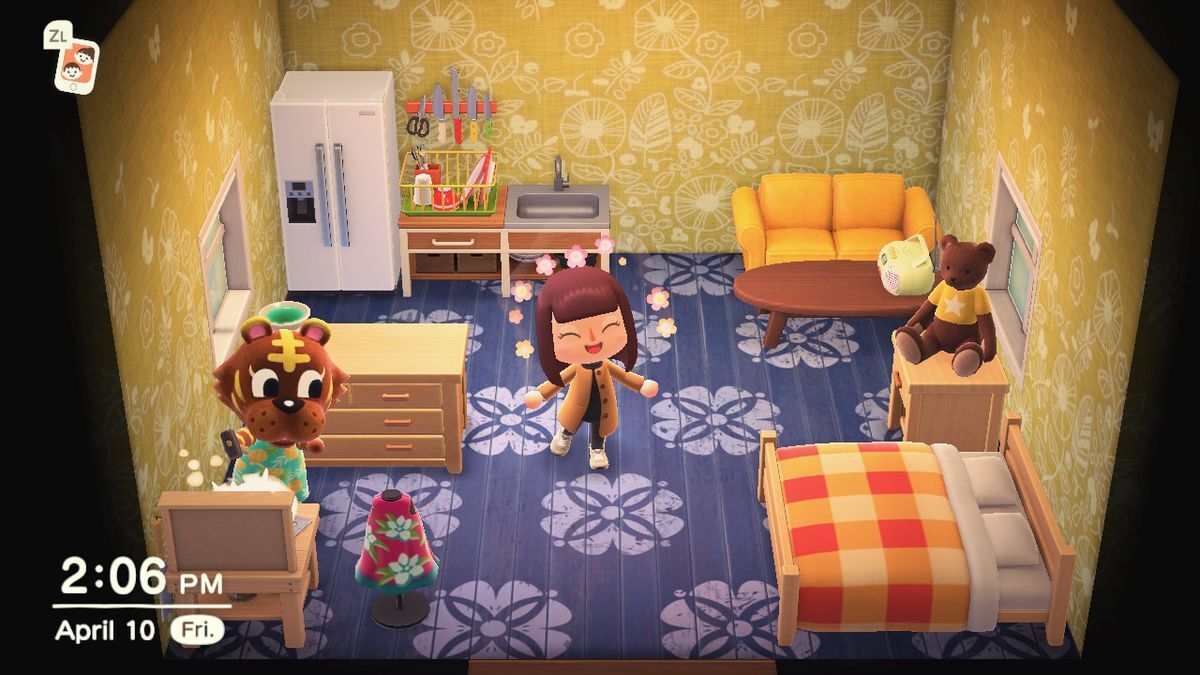 Animal Crossing: New Horizons Бэнгл жилой дом Интерьер