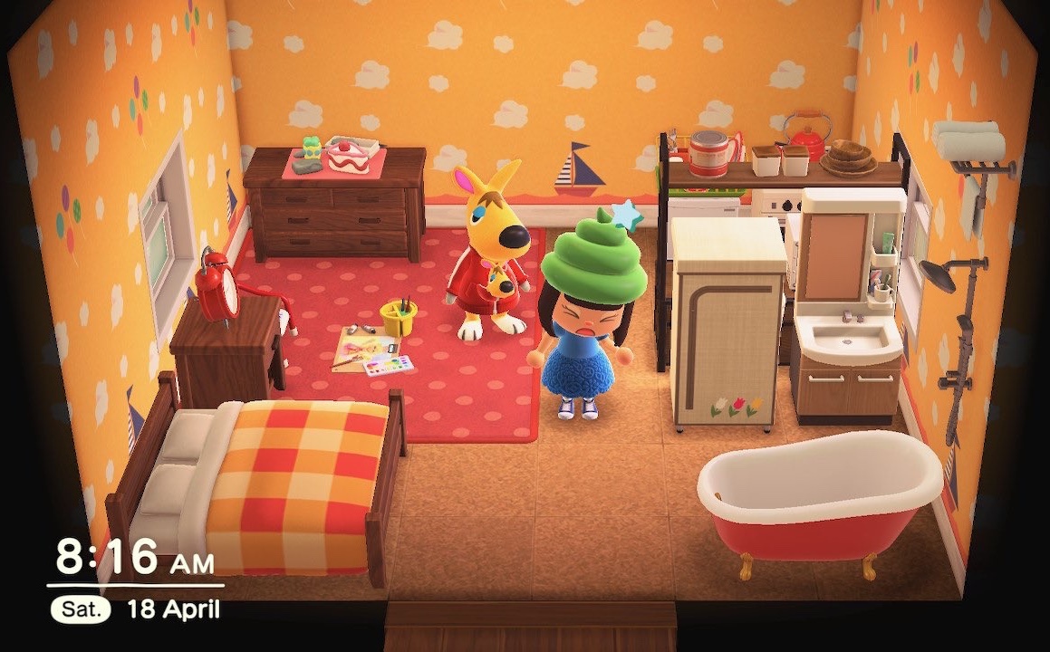 Animal Crossing: New Horizons Кэрри жилой дом Интерьер