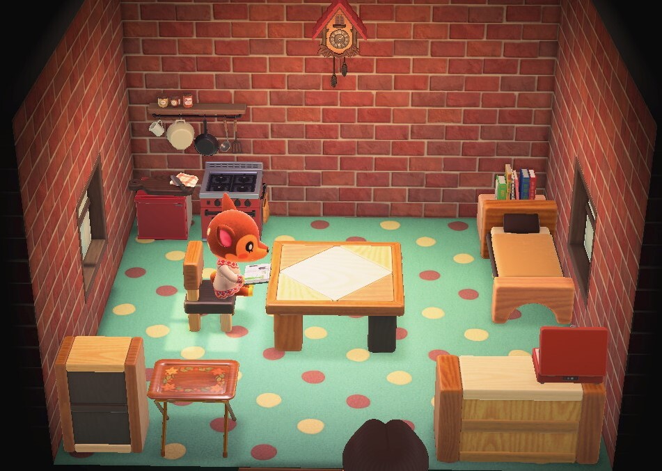 Animal Crossing: New Horizons Фаун жилой дом Интерьер