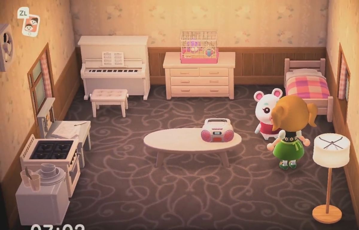 Animal Crossing: New Horizons Lluvia Casa Interior