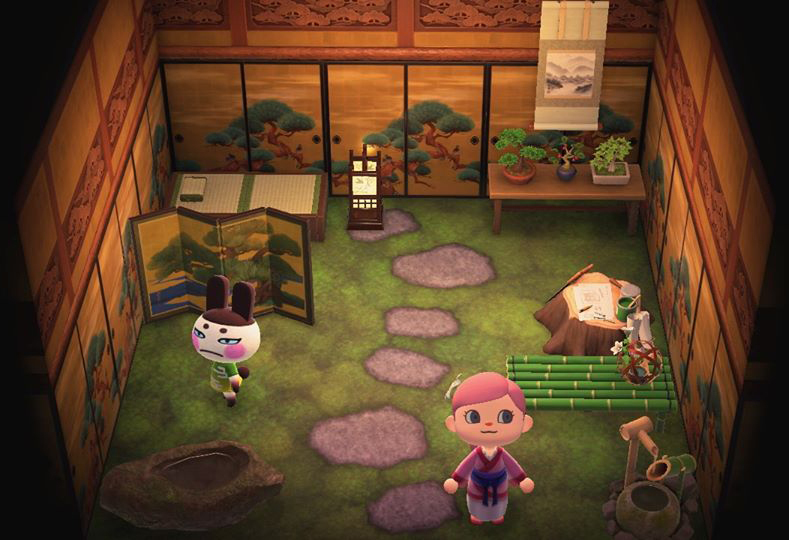 Animal Crossing: New Horizons Гэндзи жилой дом Интерьер