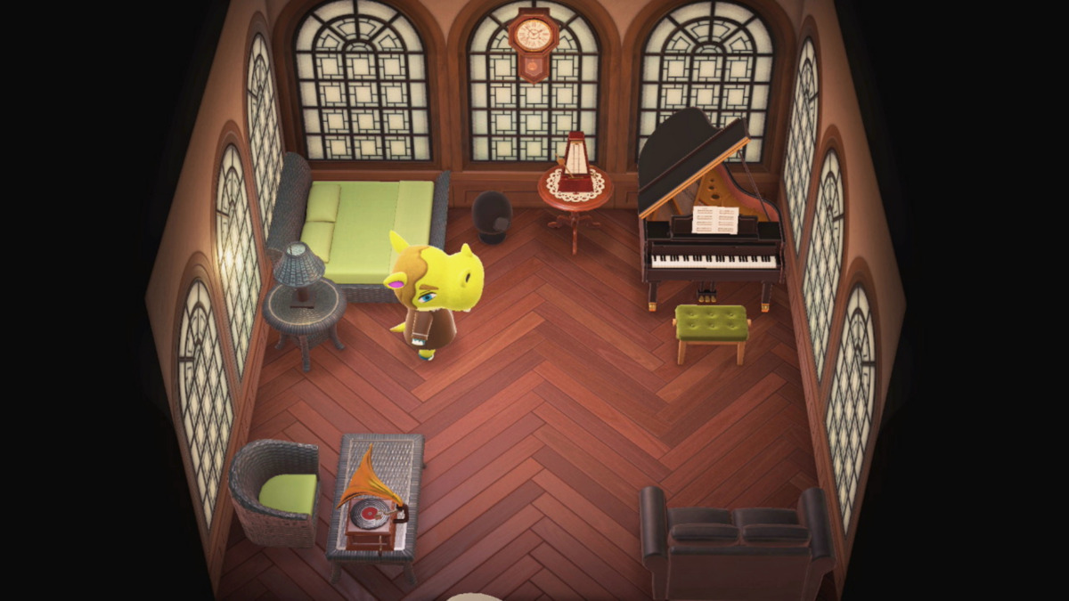 Animal Crossing: New Horizons Гиппо жилой дом Интерьер