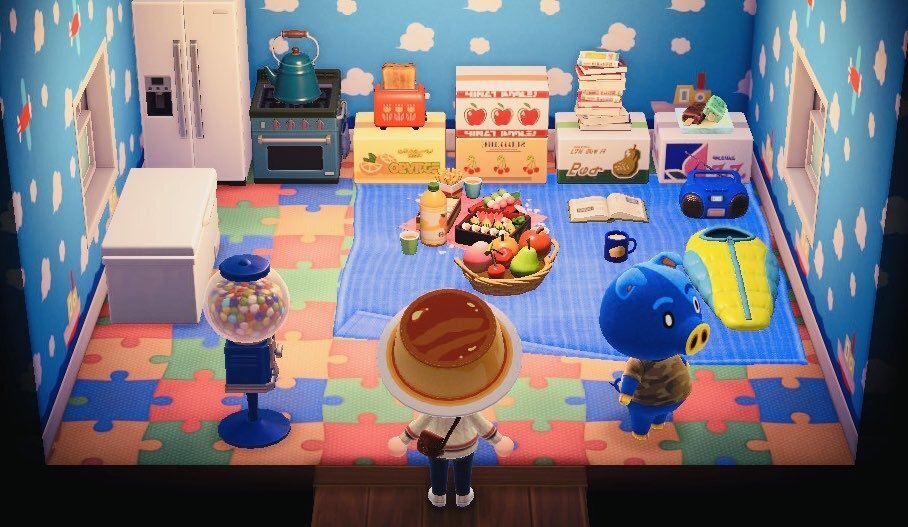 Animal Crossing: New Horizons Хью жилой дом Интерьер
