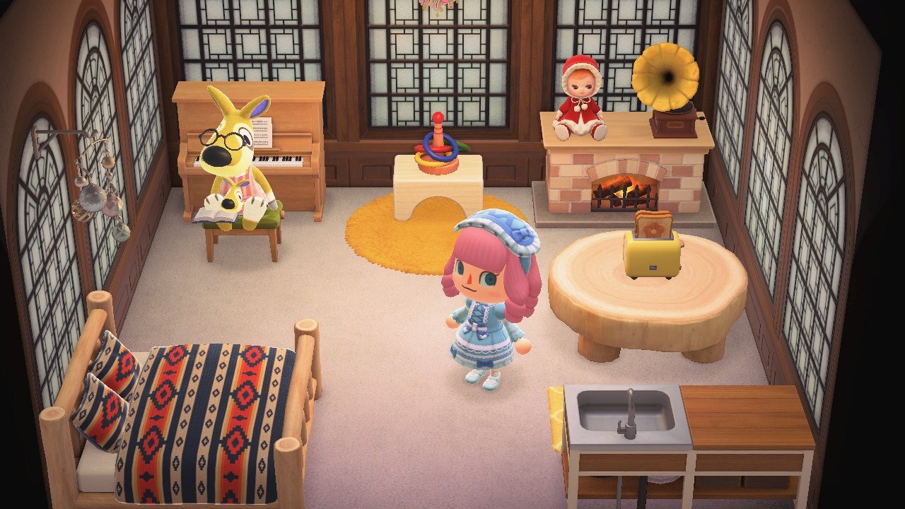 Animal Crossing: New Horizons Китт жилой дом Интерьер