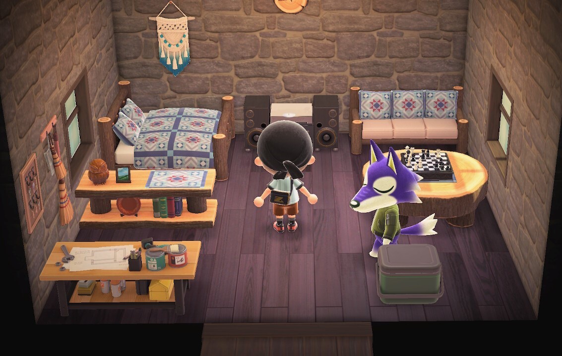 Animal Crossing: New Horizons Lobo House Interior