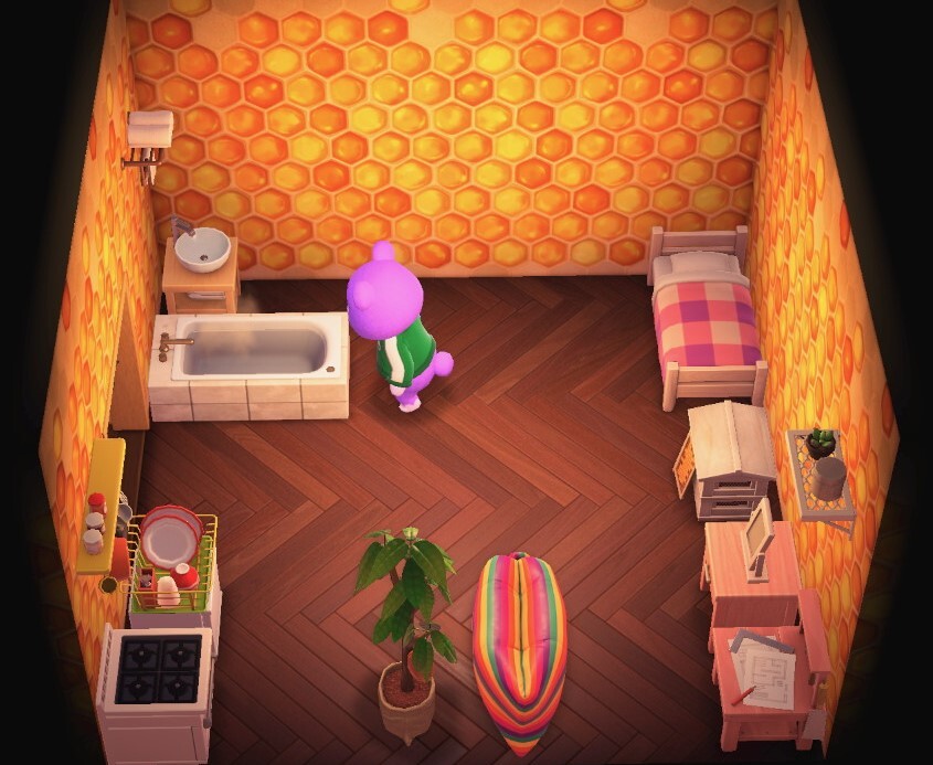 Animal Crossing: New Horizons Меган жилой дом Интерьер