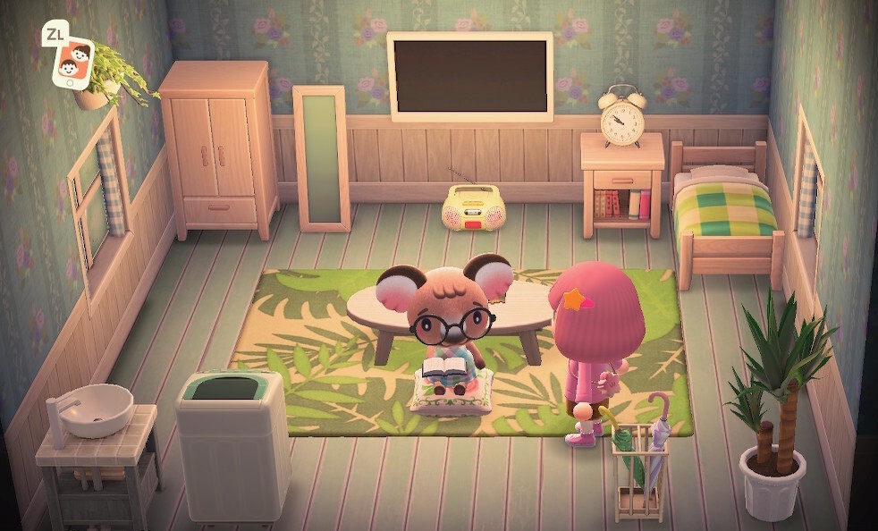 Animal Crossing: New Horizons Мельб жилой дом Интерьер