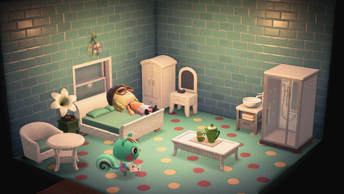 Animal Crossing: New Horizons Минт жилой дом Интерьер
