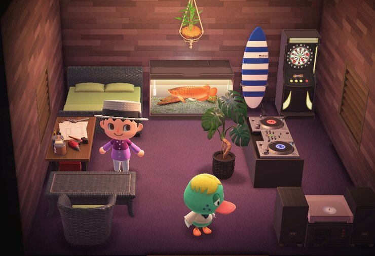 Animal Crossing: New Horizons Квилсон жилой дом Интерьер