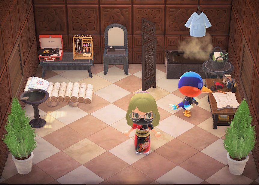 Animal Crossing: New Horizons Робин жилой дом Интерьер