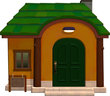 Animal Crossing: New Horizons Kaimán Casa Vista Exterior