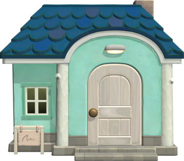 Animal Crossing: New Horizons Bluebear Casa Buitenaanzicht