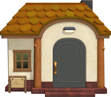 Animal Crossing: New Horizons Боунс жилой дом внешний вид