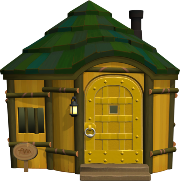 Animal Crossing: New Horizons Curlos Casa Buitenaanzicht