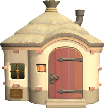 Animal Crossing: New Horizons Rosa Haus Außenansicht