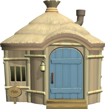 Animal Crossing: New Horizons Ганс жилой дом внешний вид