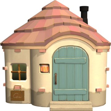 Animal Crossing: New Horizons Меган жилой дом внешний вид