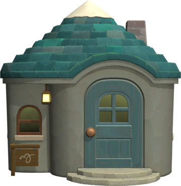 Animal Crossing: New Horizons Монти жилой дом внешний вид