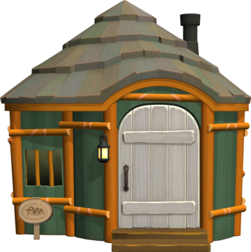 Animal Crossing: New Horizons Нэйт жилой дом внешний вид