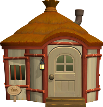 Animal Crossing: New Horizons Папи жилой дом внешний вид