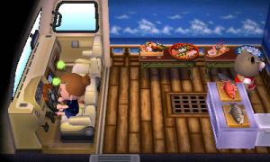Animal Crossing: New Leaf Castore Camper Vista Interna