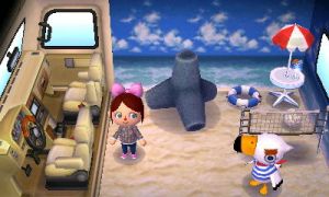Animal Crossing: New Leaf Gulliver Camping-car Vue Intérieure