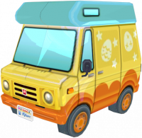Animal Crossing: New Leaf Zipper Kampeerwagen Buitenaanzicht