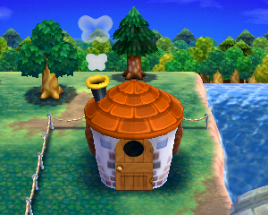 Animal Crossing: Happy Home Designer Агнес жилой дом внешний вид
