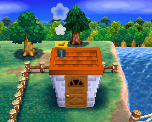 Animal Crossing: Happy Home Designer Zelanda Casa Vista Exterior