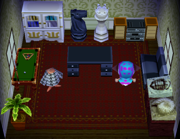 Animal Crossing Аполло жилой дом Интерьер