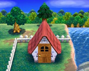 Animal Crossing: Happy Home Designer Белл жилой дом внешний вид