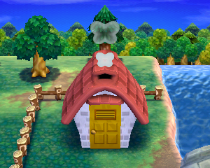 Animal Crossing: Happy Home Designer Bertha Maison Vue Extérieure