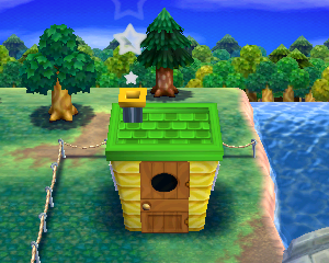 Animal Crossing: Happy Home Designer Биг-Топ жилой дом внешний вид