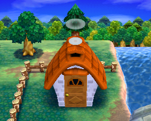 Animal Crossing: Happy Home Designer Бискит жилой дом внешний вид