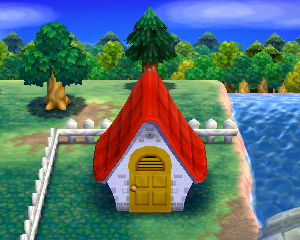 Animal Crossing: Happy Home Designer Azabache Casa Vista Exterior